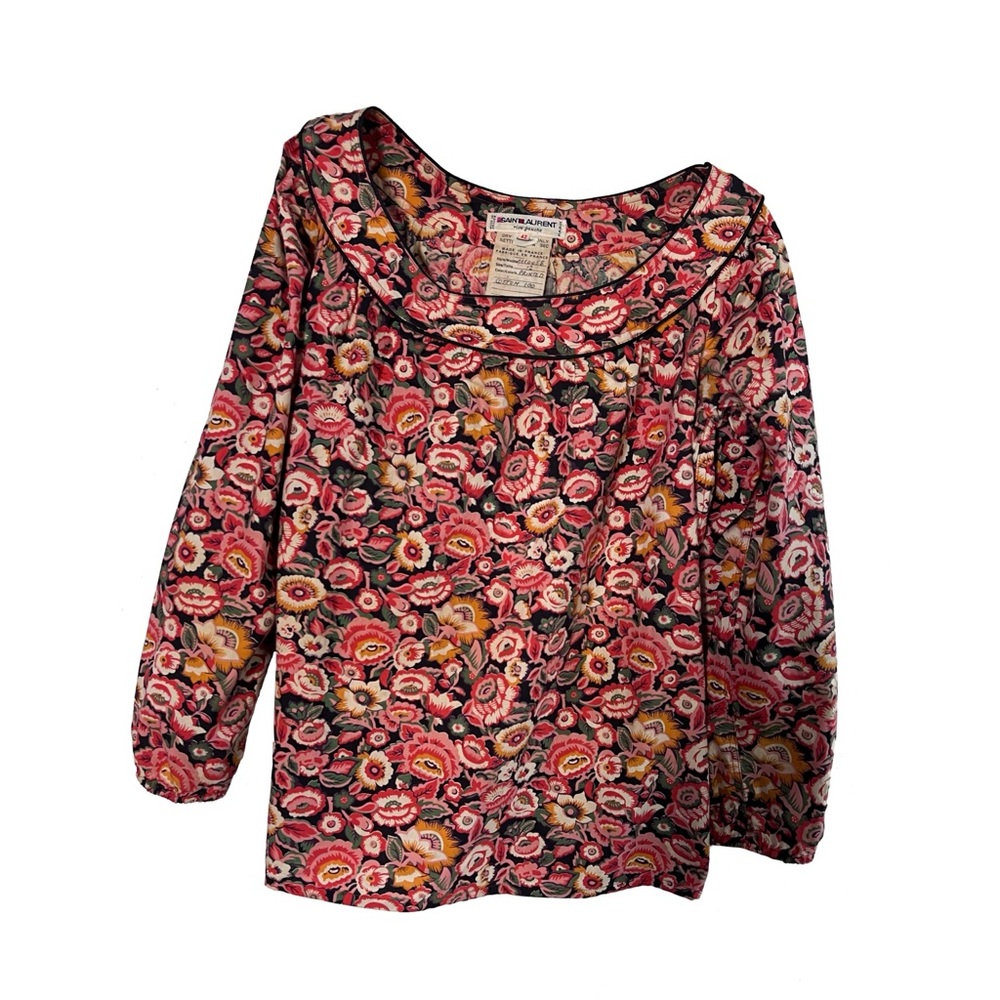 Rare YSL Rive Gauche printed blouse